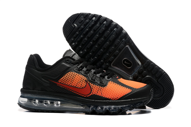 Women's Black/Orange Hot sale Running weapon Air Max 2013 Shoes 010